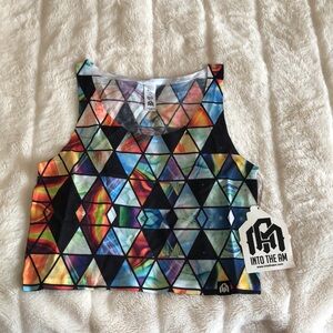Colorful Geometric Crop Top